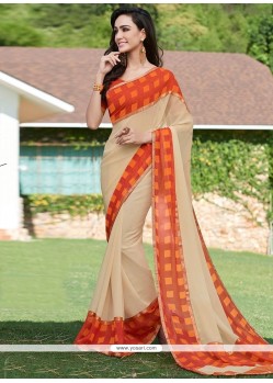 Observable Print Work Georgette Printed Saree