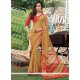 Groovy Georgette Beige Printed Saree