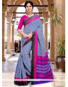 Multi Colour Print Work Art Silk Printed Saree