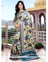 Masterly Print Work Multi Colour Art Silk Printed Saree