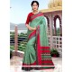 Superb Art Silk Sea Green Print Work Printed Saree