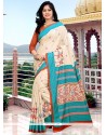 Sparkling Multi Colour Print Work Printed Saree