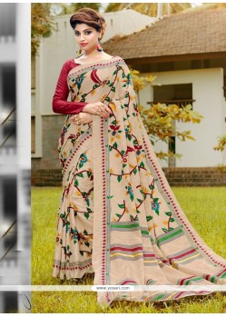 Deserving Multi Colour Printed Saree