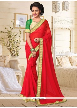 Groovy Red Classic Saree