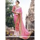 Innovative Fancy Fabric Rose Pink Classic Designer Saree