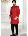 Excellent Redish Indo Western Sherwani