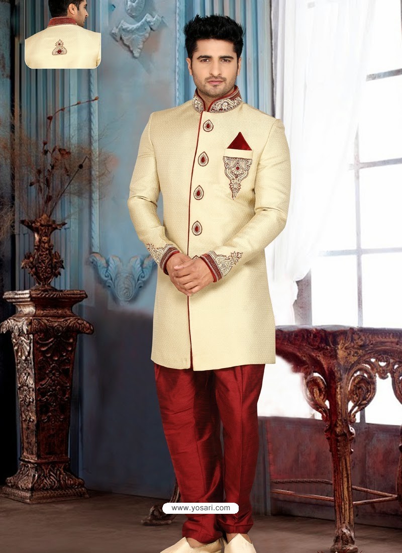 Buy Precious Banarasi Indo Western Sherwani | Sherwani