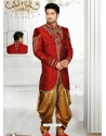 Elegant Maroonish Indo Western Sherwani