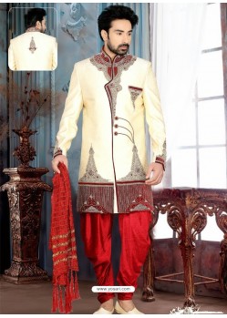 Precious Creamish Sherwani