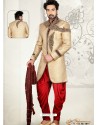 Incredible Creamish Indo Western Sherwani