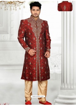 Winning Maroonish Readymade Sherwani