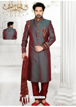 Rousing Shaded Green Sherwani