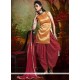 Invigorating Weaving Work Maroon And Orange Banarasi Silk Readymade Suit