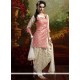 Voluptuous Banarasi Silk Peach Readymade Suit