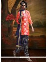 Imposing Weaving Work Orange Banarasi Silk Readymade Suit