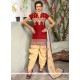Magnetic Cotton Embroidered Work Punjabi Suit
