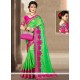Enticing Green Zari Work Designer Traditional Saree