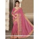 Fine Rose Pink Designer Traditional Saree