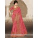 Exciting Bhagalpuri Silk Rose Pink Designer Traditional Saree
