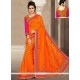 Resham Art Silk Traditional Designer Saree In Orange