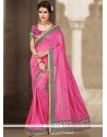 Alluring Zari Work Pink Traditional Designer Saree