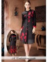 Compelling Black Party Wear Kurti