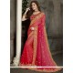Immaculate Faux Chiffon Patch Border Work Classic Designer Saree