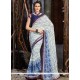 Sparkling Blue Printed Saree