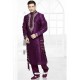 Glossy Purple Designer Kurta Pajama