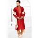 Astonishing Red Dhupion Kurta Pajama