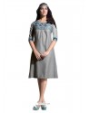 Lively Linen Embroidered Work Party Wear Kurti