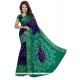 Suave Jacquard Silk Blue And Green Designer Traditional Saree