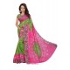Desirable Green And Pink Bandhej Work Designer Traditional Saree