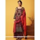 Girlish Multi Colour Digital Print Work Faux Chiffon Designer Palazzo Suit