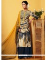 Perfect Faux Chiffon Multi Colour Designer Palazzo Salwar Suit