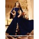 Blue Faux Georgette Designer Floor Length Suit