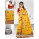 Specialised Chanderi Yellow Zari Work Designer Traditional Saree