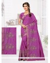 Exceptional Purple Designer Traditional Saree