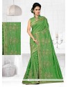 Affectionate Bhagalpuri Silk Green Designer Traditional Saree