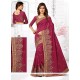 Sensible Magenta Resham Work Bhagalpuri Silk Designer Traditional Saree