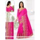 Beauteous Hot Pink Bhagalpuri Silk Designer Traditional Saree
