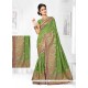Sumptuous Zari Work Green Bhagalpuri Silk Designer Traditional Saree