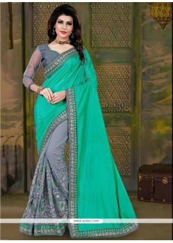 Impeccable Patch Border Work Art Silk Traditional Saree