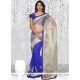 Sonorous Net Lace Work Casual Saree
