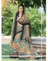 Gleaming Pashnima Silk Multi Colour Print Work Printed Saree