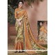 Pleasance Multi Colour Handloom Silk Printed Saree