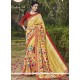 Fabulous Handloom Silk Print Work Printed Saree