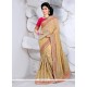 Outstanding Gold Patch Border Work Classic Designer Saree