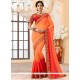 Heavenly Art Silk Orange And Red Designer Traditional Saree