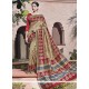 Multi Colour Print Work Art Silk Traditional Saree